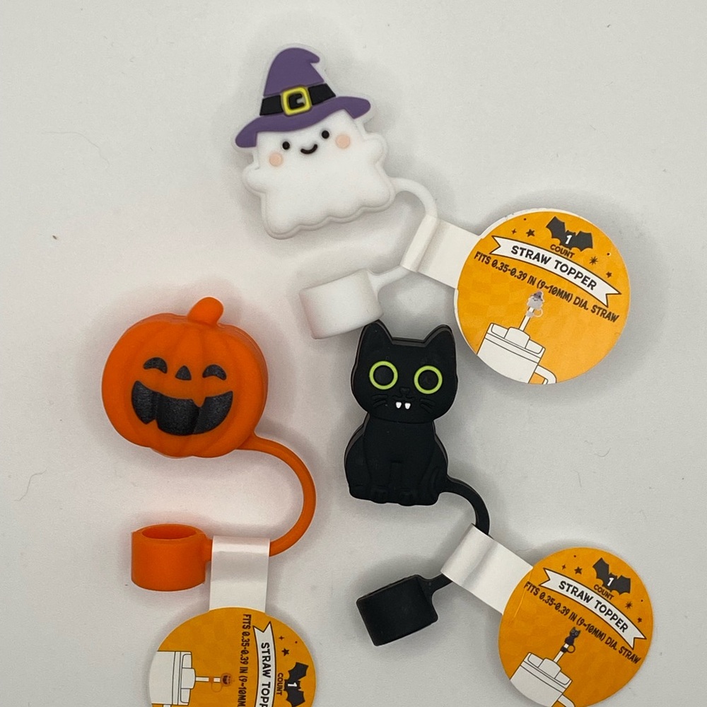Target Bullseye Playground Halloween Straw Toppers Ghost, Cat, Pumpkin 2025